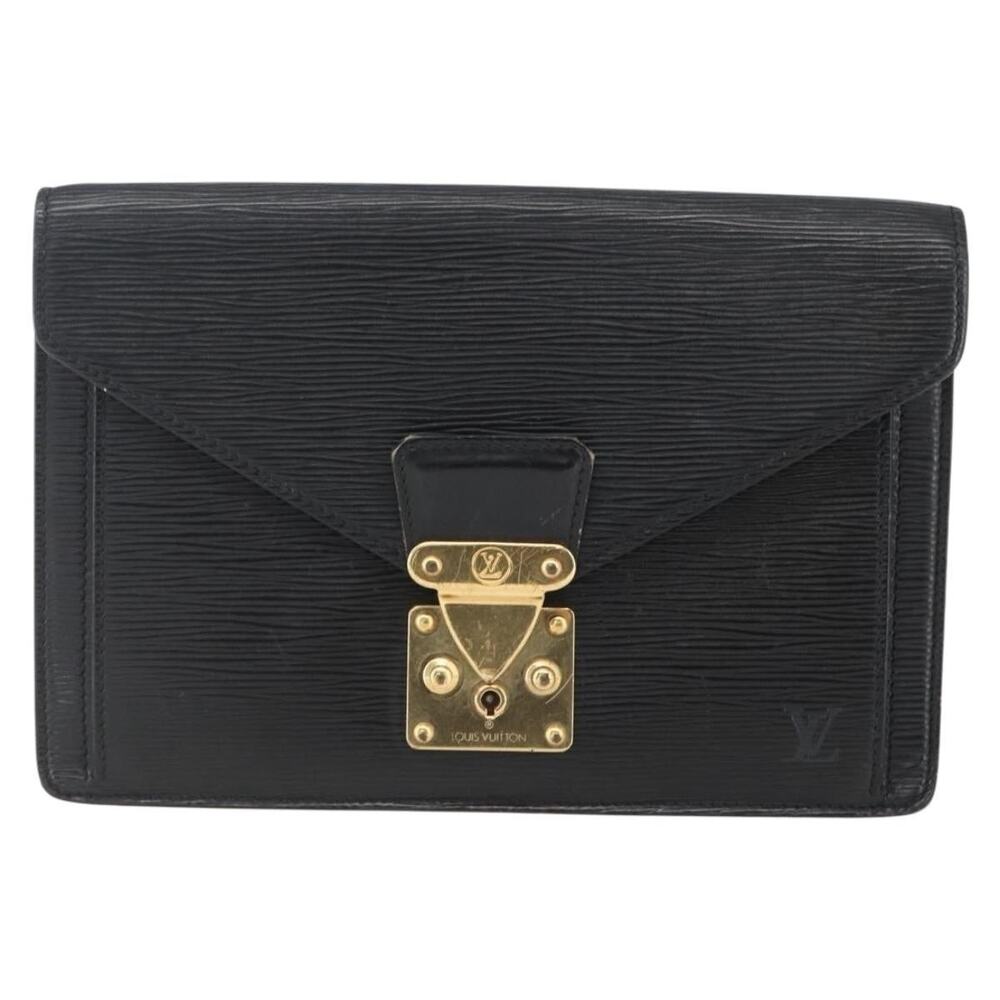 Louis Vuitton Epi Serie Dragonne Clutch Bag Black Noir